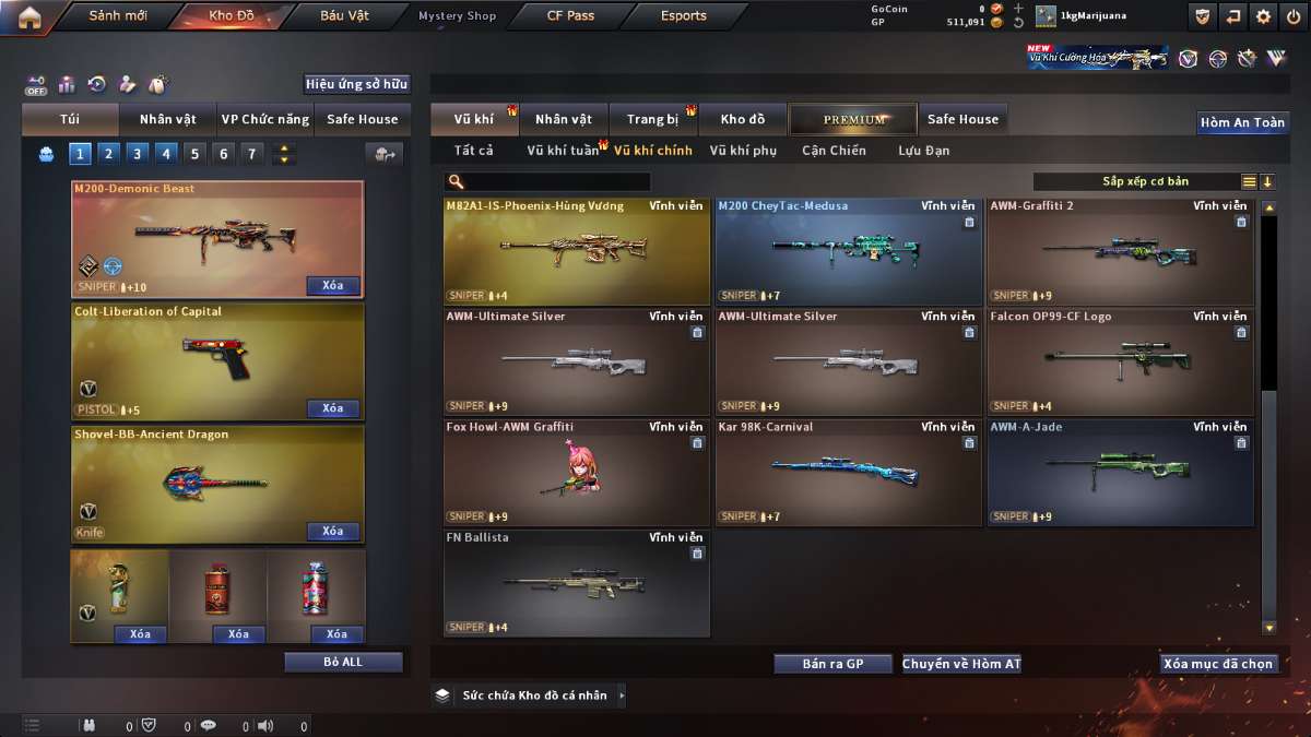 shop acc cf uy tin gia re